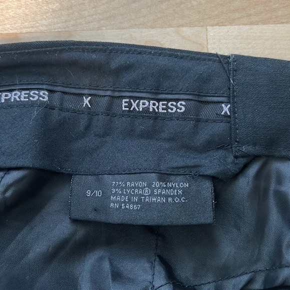 Express Vintage Editor Flare Mid-Rise Woven Dress Pant Trouser, 9/ 10 - Picture 10 of 10